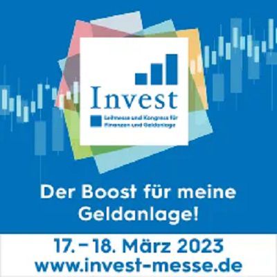 Kostenloses Tickets für die digitale Invest Messe Stuttgart (statt 30€)