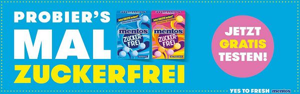 Noch aktuell! Mentos zuckerfreie Kaubonbons kostenlos ausprobieren