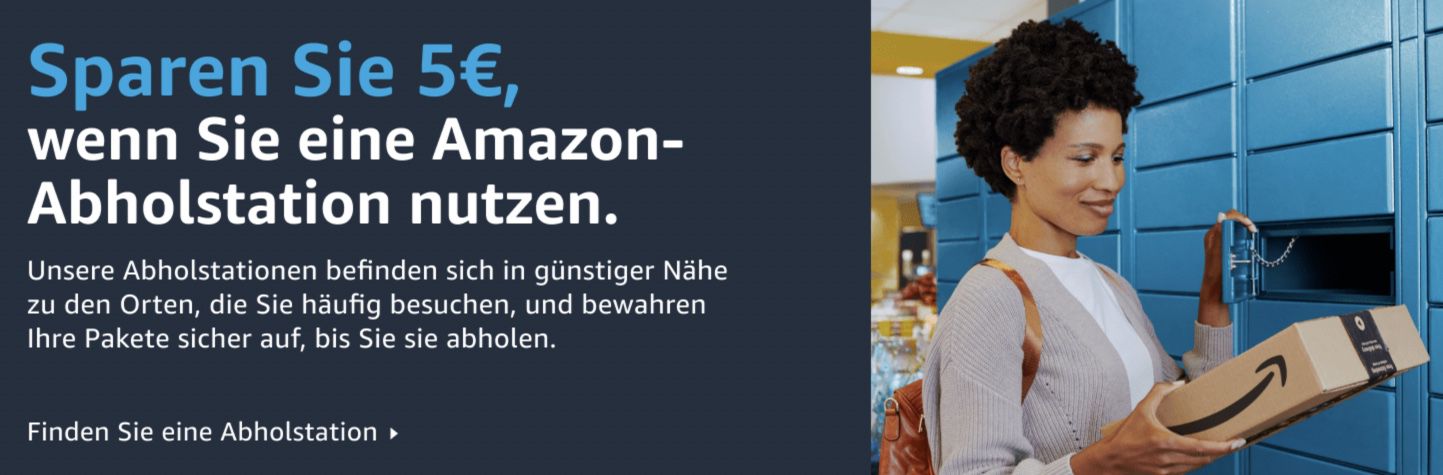 Amazon: 5€ Rabatt bei Lieferung an Abholstation ab 20€ MBW   ausgewählte Kunden