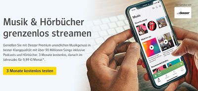 Drei Monate DEEZER Premium kostenlos für web.de Neukunden