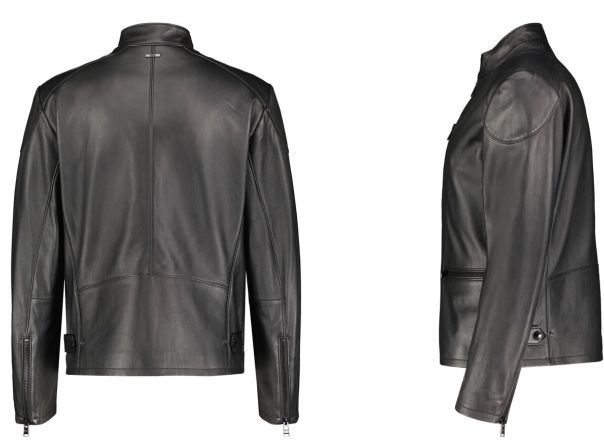 Hugo Boss Lederjacke Mubal in Schwarz für 421,94€ (statt 480€)