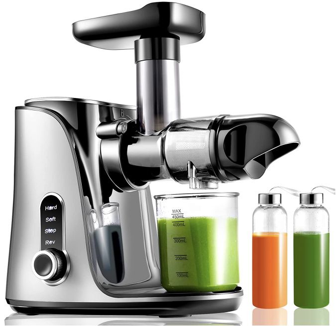 AMZCHEF Slow Juicer mit 2 Modi & 2 Flaschen für 69,99€ (statt 110€)