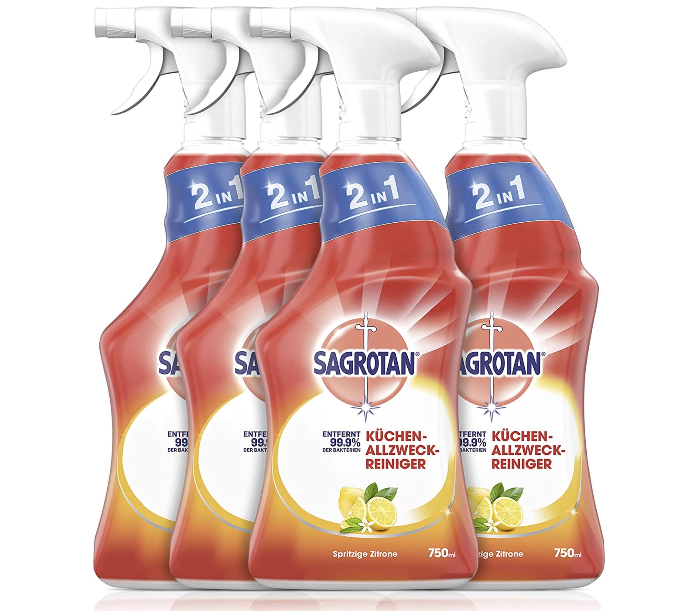 4x Sagrotan Allzweck Reiniger Spritzige Zitrone ab 8,76€ (statt 17€)