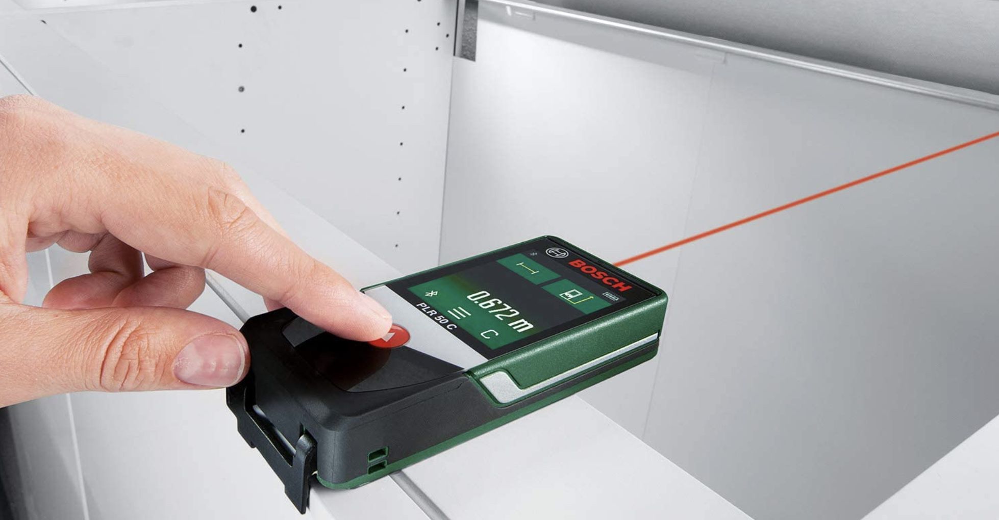Bosch PLR 50 C Laser Entfernungsmesser für 67,09€ (statt 82€)
