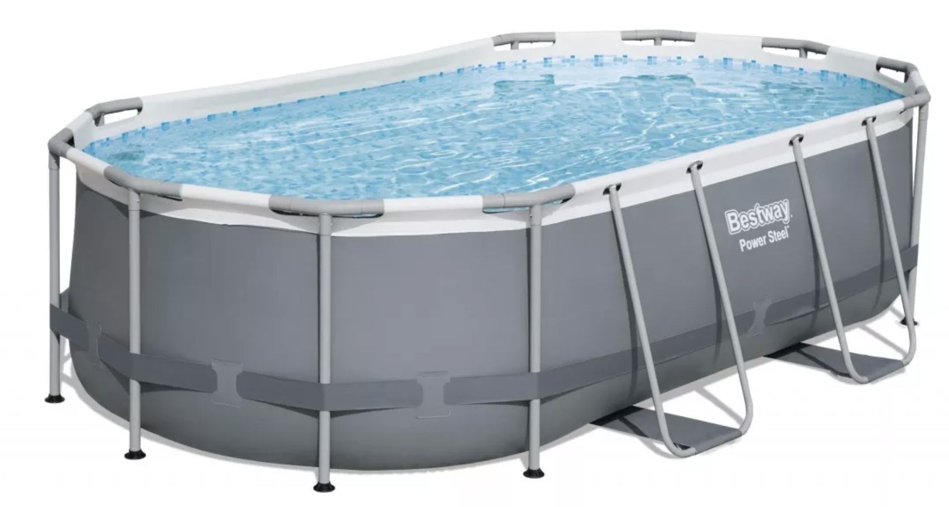 Bestway Power Steel Oval Pool Set (427 x 250 x 100cm) inkl. Filter & Leiter für 338,99€ (statt 405€)