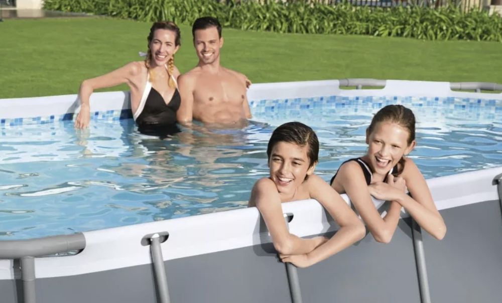 Bestway Power Steel Oval Pool Set (427 x 250 x 100cm) inkl. Filter & Leiter für 338,99€ (statt 405€)