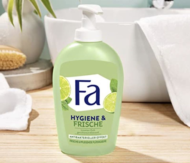 Fa Hygiene & Frische Flüssigseife mit dem erfrischenden Duft von Limette für 0,63€   Prime