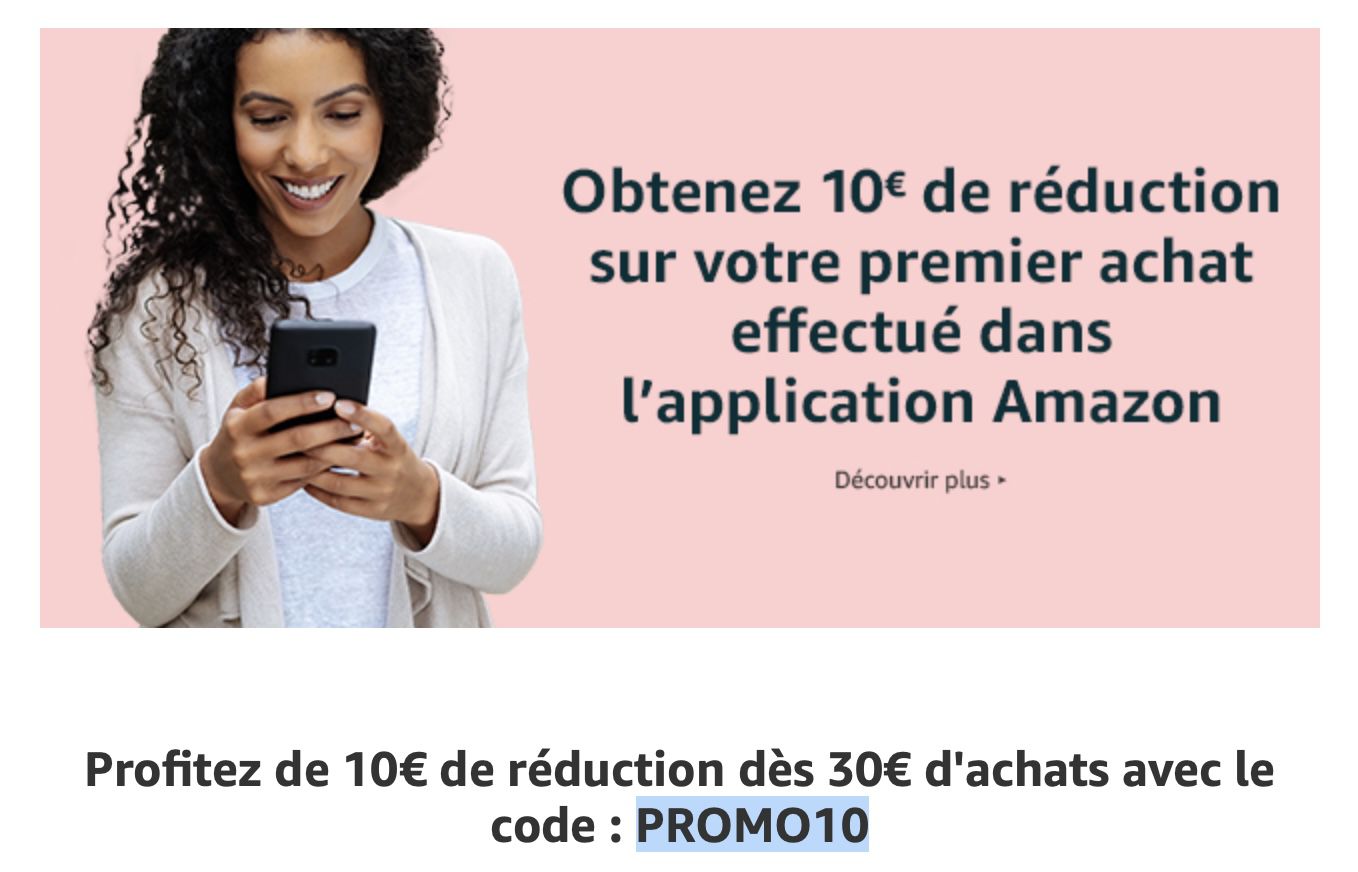 10€ Rabatt ab 30€ Mindestbestellwert für ausgewählte Kunden bei Amazon.fr