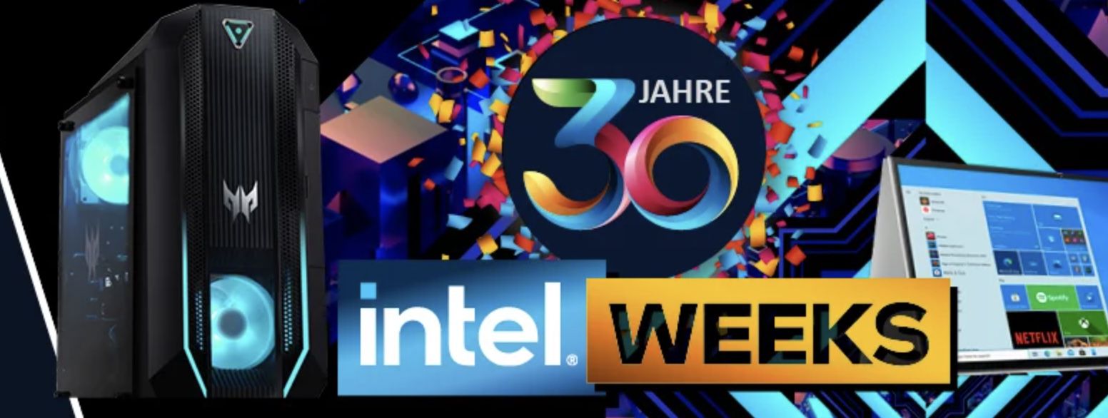 Intel Weeks bei Alternate mit Komplett PCs, Notebooks & CPUs   z.B. Acer Predator PC mit RTX 3070 für 1.449€ (statt 1.699€)