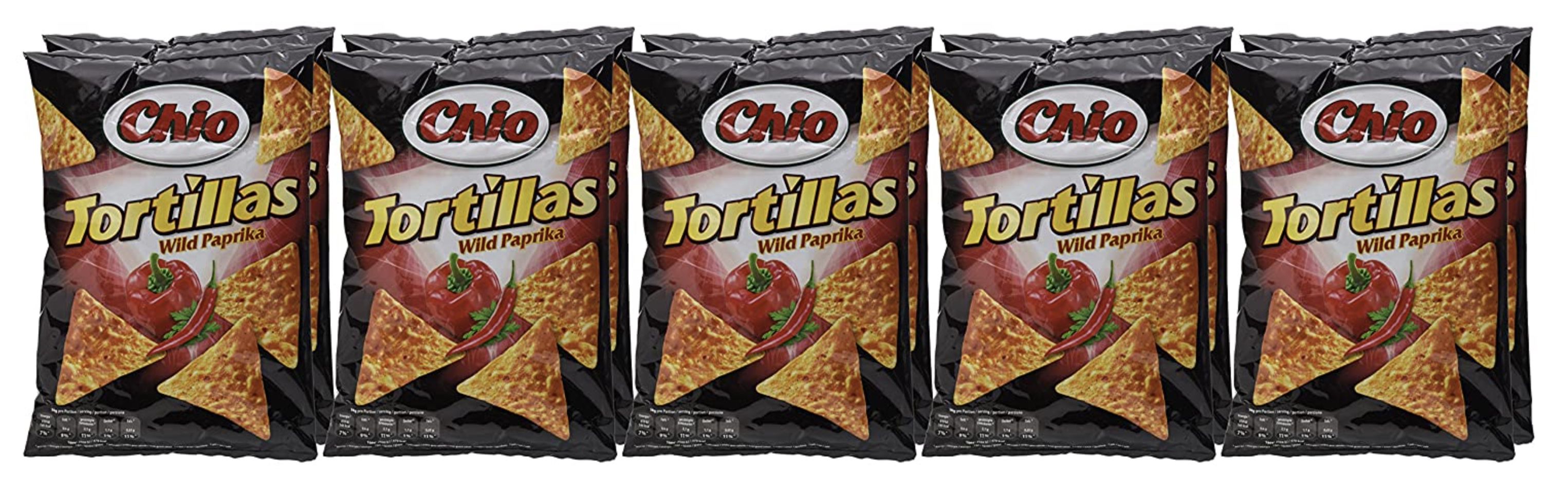 10x Chio Tortilla Chips Wild Paprika oder Salted je 8,88€ (statt 16€)   Prime Sparabo