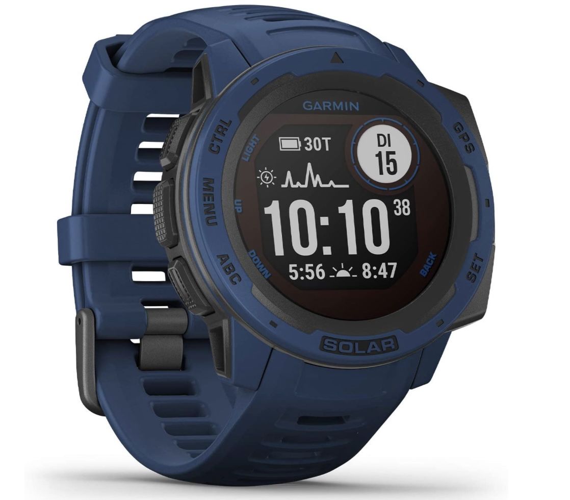 Garmin Instinct   wasserdichte GPS Smartwatch mit Sport /Fitnessfunktionen in Blau für 151,99€ (statt 205€)