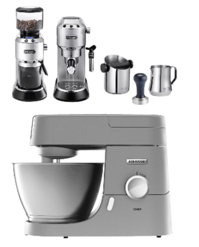 Kenwood KVC3150S Chef Küchenmaschine + DeLonghi Dedica Barista inkl. Dedica Kaffeemühle für 479€ (statt 639€)