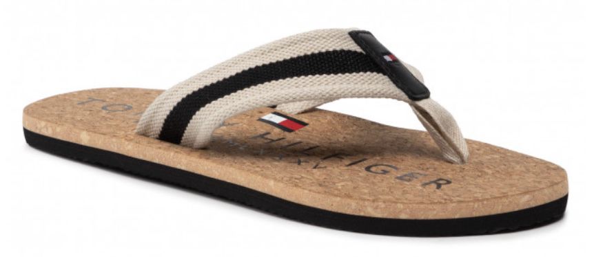 Tommy Hilfiger Cork Signature Strap Flip Flops für 27€ (statt 39€)