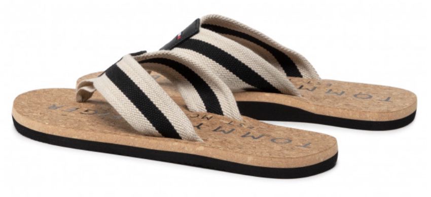 Tommy Hilfiger Cork Signature Strap Flip Flops für 27€ (statt 39€)