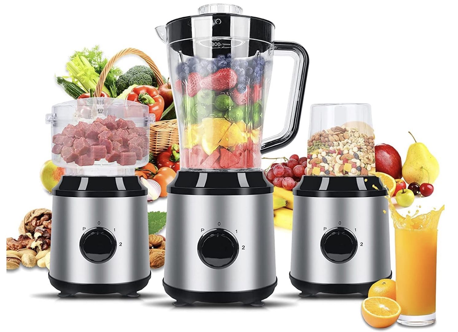 Happy Partner Multifunktions Standmixer mit 350W für 32,99€ (statt 66€)