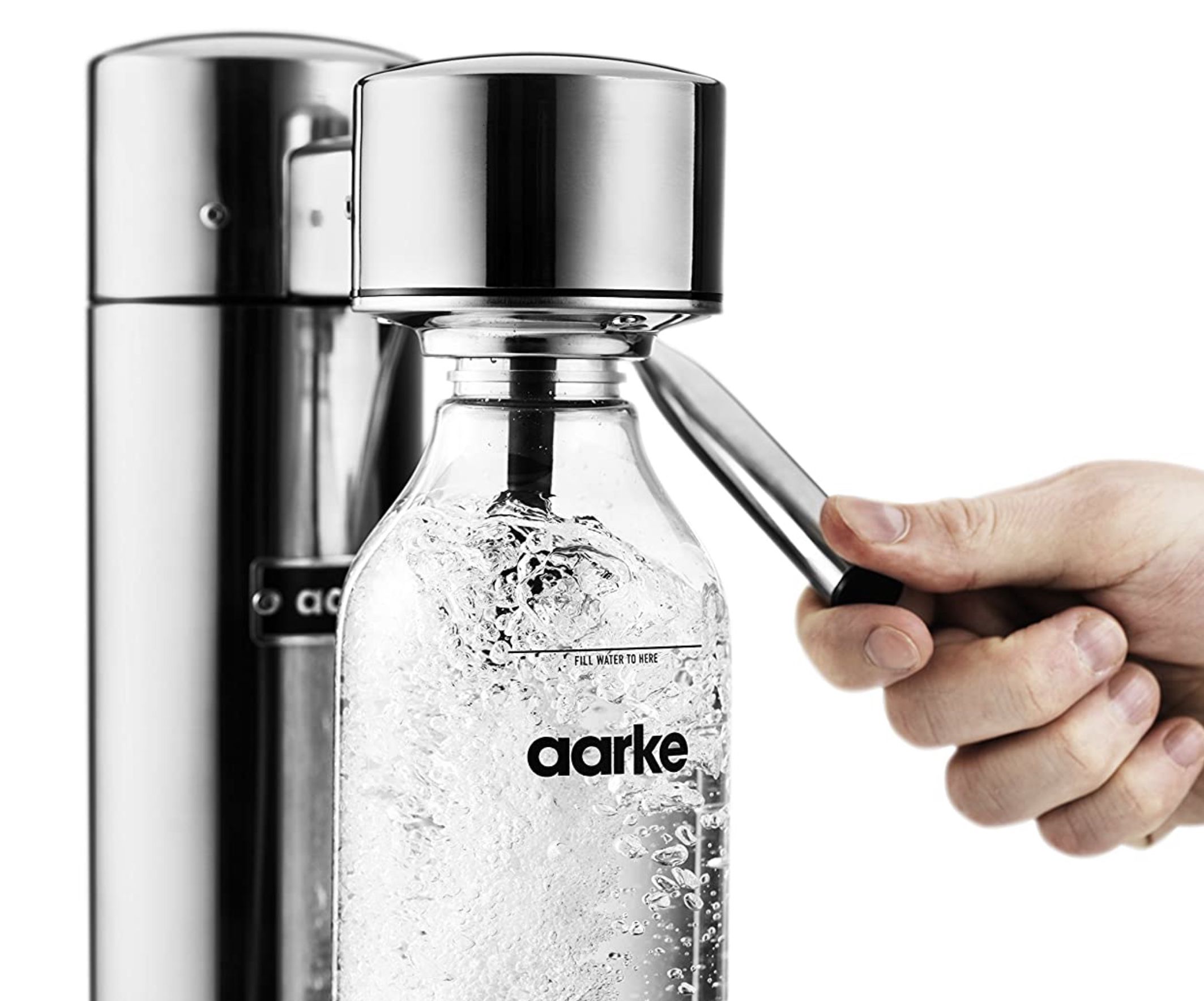 Aarke Carbonator 3 Design Wassersprudler + PET Flasche + CO2 Zylinder für 135,90€ (statt 174€)