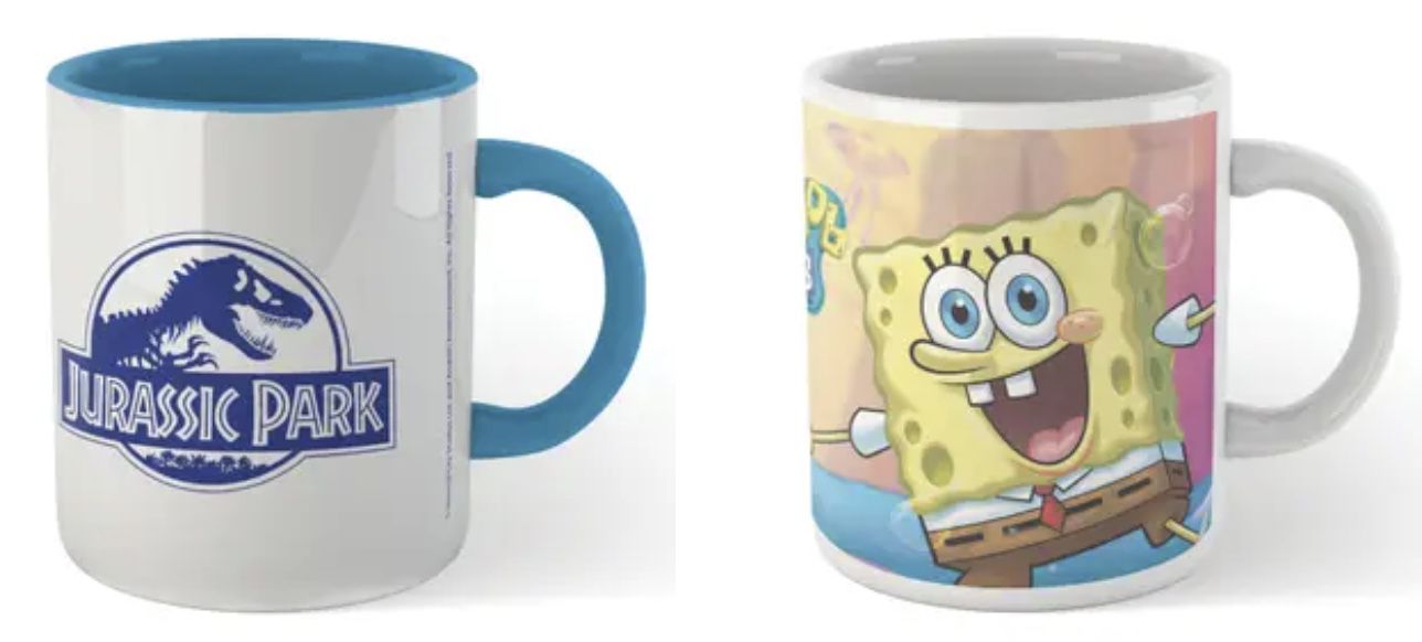 🔥 4 Tassen mit Motiven von SpongeBob, Jurassic Park, Harry Potter u.v.m für 17€ (statt 32€)