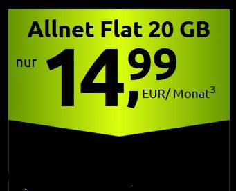 Top! Telekom Allnet + SMS Flat mit 20GB LTE für 14,99€ mtl.   6GB für 7,99€ mtl.   eSIM möglich