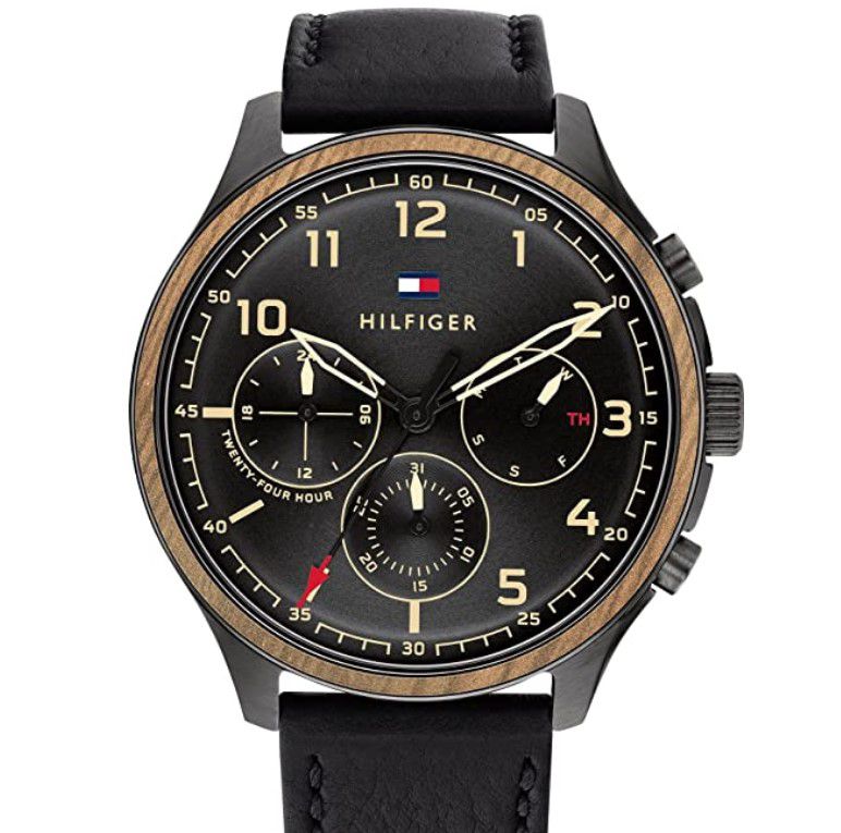 Tommy Hilfiger 1791854 Herren Analog Quarz Uhr mit Leder Armband  für 116€ (statt 135€)