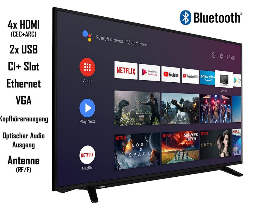 Toshiba 55UA2063DG 55 Zoll UHD Android smart TV für 378,09€ (statt 450€)