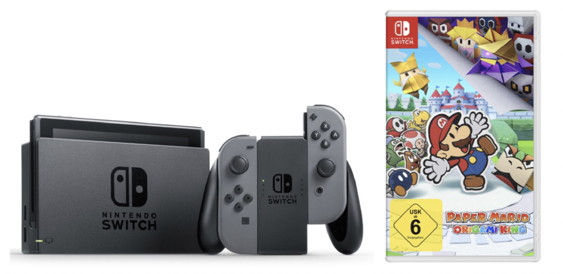 Nintendo Switch Konsole inkl. Paper Mario Origami King für 1€ + Vodafone Allnet Flat inkl. 30GB LTE für 19,99€ mtl.