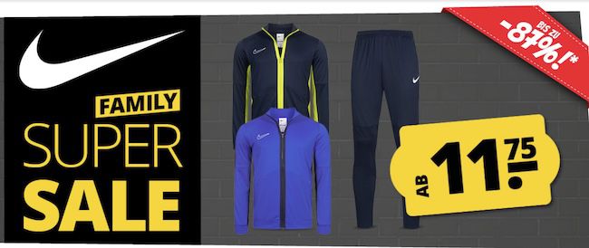 SportSpar 👕 Nike Megasale bis  87%   z.B. Trainingsshirt Academy 23 für 11,75€ (statt 16€)