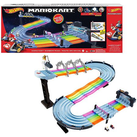 Hot Wheels GXX41 – Mario Kart Regenbogen-Boulevard Rennstrecke für 89,99€ (statt 131€)