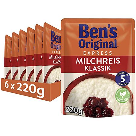 6er Pack Ben’s Original Express Milchreis Klassik, je 220g ab 8,79€ (statt 16€)