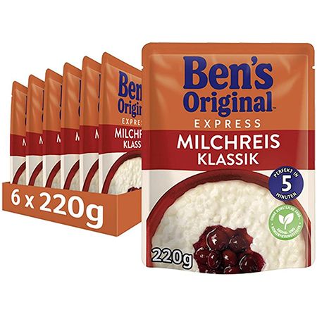 🍚 6x Ben’s Original Express Milchreis Klassik ab 8,39€ (statt 16€) – 1,40€ pro Tüte