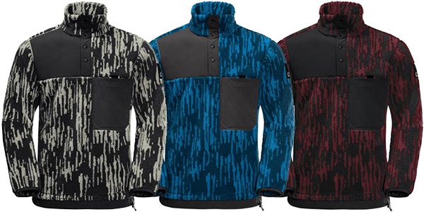 Jack Wolfskin 365 Fearless Snap Jaquard M Herren Fleecepullover in drei Farben für je 49,95€ (statt 73€)