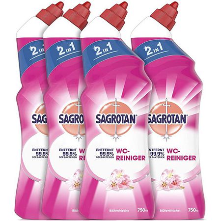4er Pack Sagrotan 2-in-1 WC-Reiniger Blütenfrische 4 x 750 ml ab 9,56€ (statt 12€) &#8211; Prime Sparabo