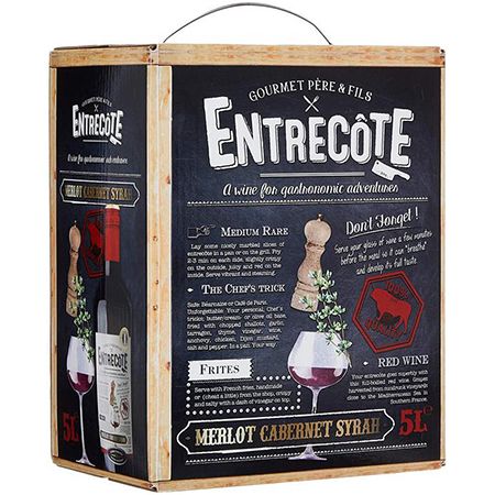 5 Liter Entrecote Merlot Cabernet Sauvignon Rotwein Bag in Box ab 20,92€ (statt 37€)