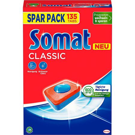 135er Pack Somat Classic Spülmaschinen Tabs ab 13,29€ (statt 18€)