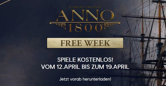 Anno 1800 (IMDb 8,3/10) bei Epic Games & Ubisoft bis zum 19. April gratis spielbar