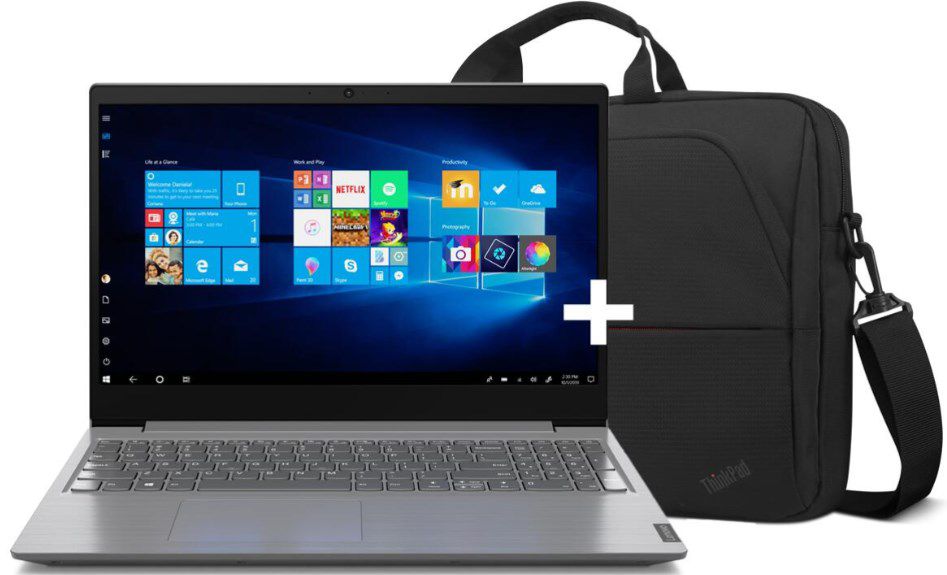 Lenovo V15 Notebook (82C500H3GE) mit i3, 15,6 Zoll, 8GB RAM, 256GB SSD + Laptoptasche für 349,00€ (statt 418€)