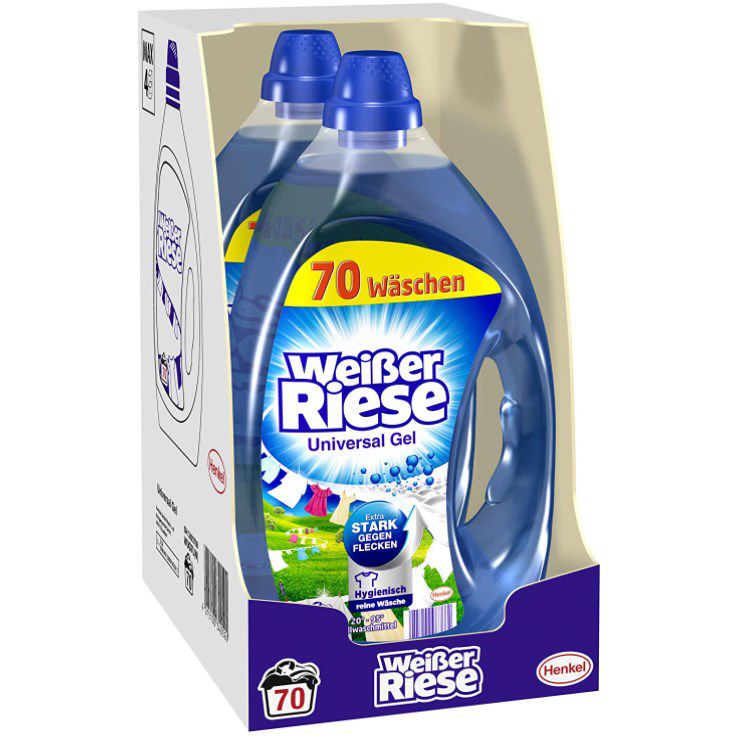 2er Weißer Riese Universal Gel (2 x 3,5L) für 140 Waschladungen ab 12,59€ (statt 34€)   Spar Abo