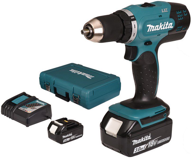 Makita Akku Bohrschrauber inkl. 2x 3Ah Akkus, Ladegerät und Koffer für 139,99€ (statt 161€)