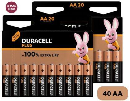40er Pack Duracell Plus Alkaline AA Batterie (1,5 V) ab 14,44€ (statt 30€)