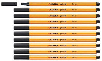 10er Pack: STABILO Fineliner point 88 in Schwarz für 7,19€ (statt 10€)