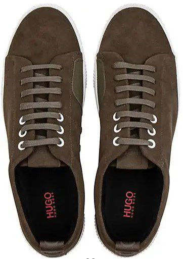 Hugo Sneaker Zero Tenn sd aus Leder mit Schnürung in Khaki für 40,50€ (statt 77€)   Restgrößen