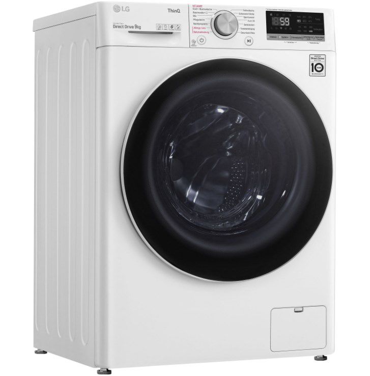 LG Waschmaschine (F4WV509S1)   mit 9kg und 1400U/min und Aqua Stop für 499€ (statt 599€)
