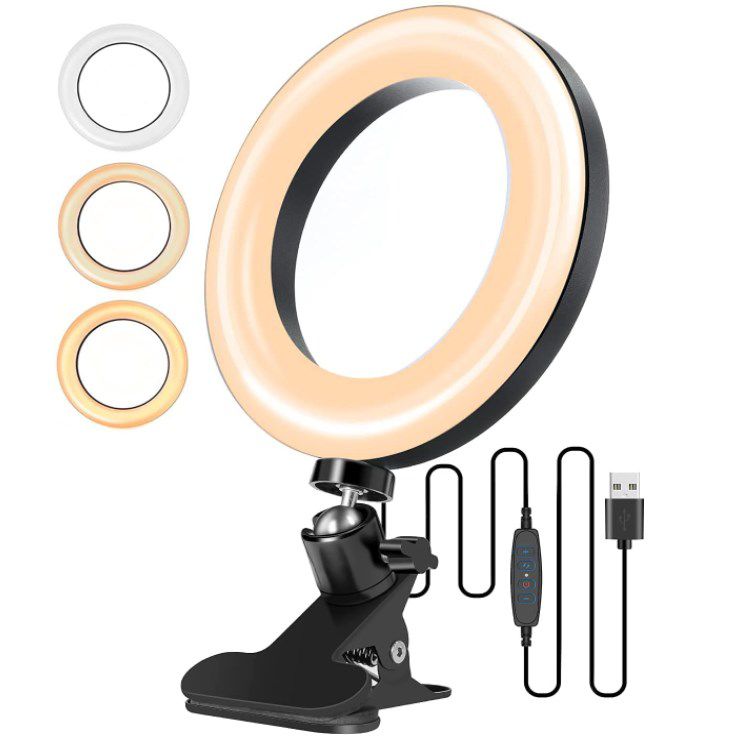 Ringlicht mit Klemme und 16cm Durchmesser für 6,74€ (statt 14,99€)