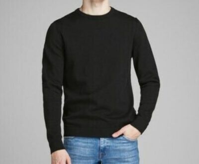 JACK & JONES JJEBASIC Pullover in Schwarz und Navy für 14,99€ (statt 20€)