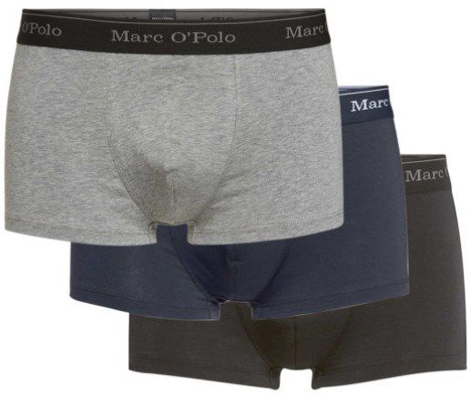 3er Pack Marc OPolo Boxershorts Grau/Blau/Schwarz für 19,99€ (statt 28€)