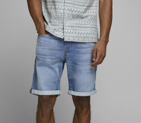 2x Jack & Jones Jeans Shorts Rick Icon Blau für 29,98€ (statt 44€)