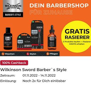 dm: Rasierer Wilkinson Barbers Style The Designer gratis