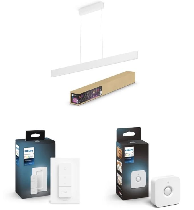 Philips Hue Ensis Pendelleuchte inkl. Dimmschalter & Bewegungsmelder für 333€ (statt 393€)