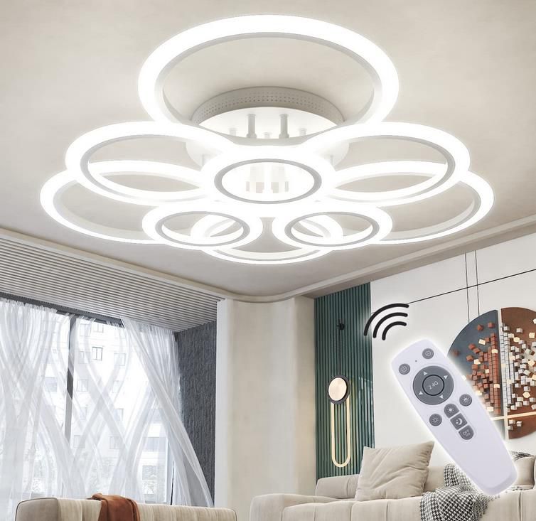 RUYI Modern Dimmbare LED Deckenleuchte mit Fernbedienung bis zu 10.800lm, 2.800 7.000K für 87,49€ (statt 175€)