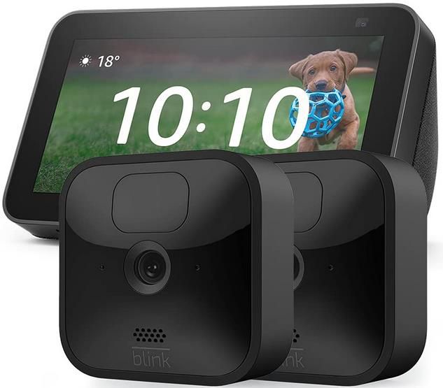 Amazon Echo Show 5 (3. Gen.) + 2x Blink Outdoor HD Cam für 129,99€ (statt 146€)