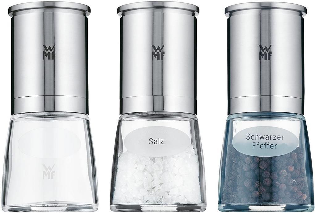 WMF De Luxe Salz und Pfeffermühle Set 3 teilig, befüllt für 52,49€ (statt 58€)